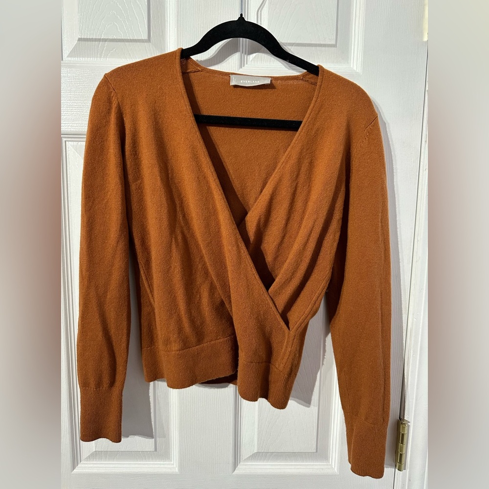 Everlane Women's V-Neck Wrap Sweater - Rust